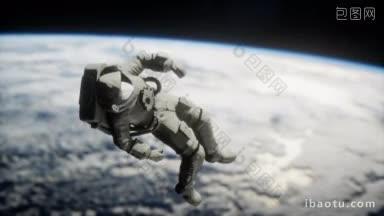 国际<strong>空间站</strong>外的宇航员在太空漫步