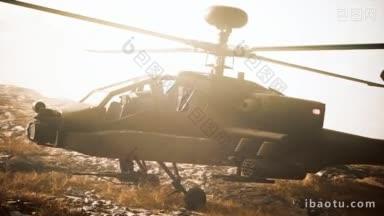 <strong>军用直升机</strong>在战争中的山区