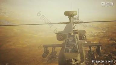 军用直升机在战争中的山区