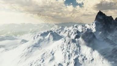 雪山荒野冰川日落高清视频动画荒野主题