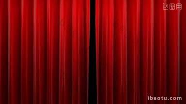 红色天鹅绒剧院窗帘与阿尔法通道