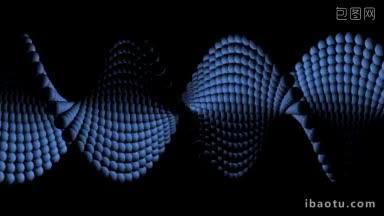 计算机生成的旋转球体线的动画