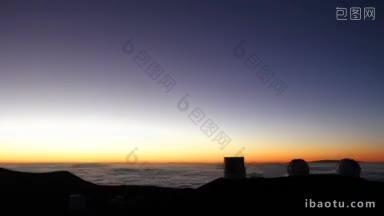 夏威夷的莫纳克亚山天文台在太阳落山和星星出来时的时间间隔