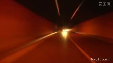 开车通过<strong>隧道</strong>抽象的运动模糊和发光