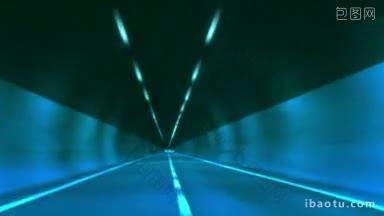 开车通过隧道抽象的运动模糊和发光