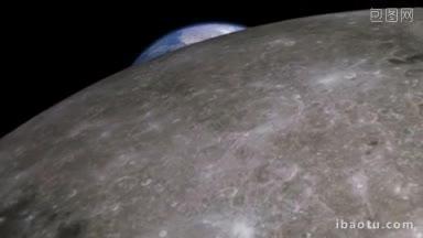 地球和太空中的月球