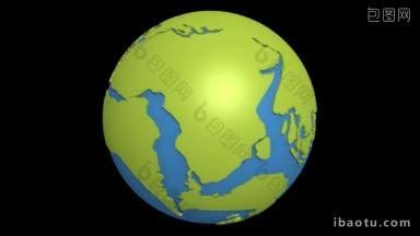 地球上有超级盘古大陆和特提斯海