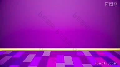 空荡荡的紫色房间，色彩悸动