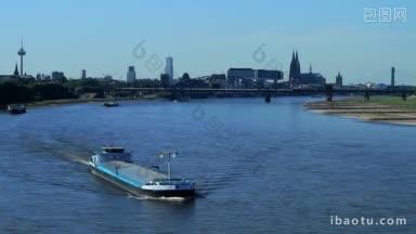 莱茵河畔<strong>科隆科隆</strong>附近的货船