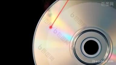 旋转CD DVD燃烧激光光束动画