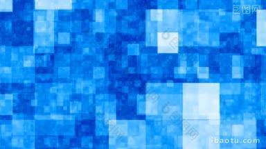 抽象的蓝色方块背景无缝循环