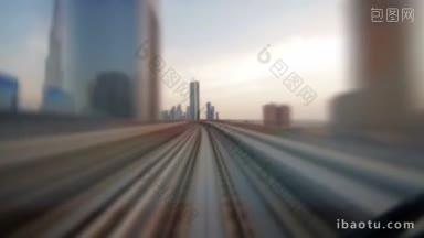 交通迪拜地铁时间流逝
