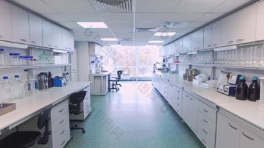 研究实验室室内点视图空科学实验室房间