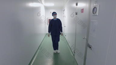实验室工人无菌走廊科学家实验室走廊