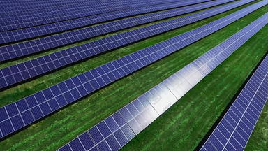 太阳能细胞能源<strong>农场</strong>阳光空中视图行光伏面板