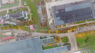 前视图工业建筑工厂区域空中视图工业建筑