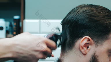 理发师切割头发客户端回来头发型师服务客户端