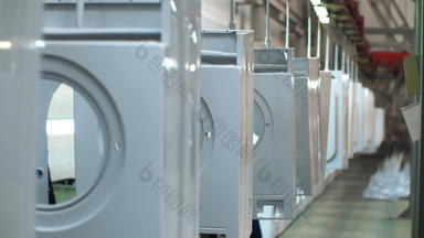 白色洗机移动输送机生产家庭电器