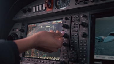 导航屏幕飞机控制指示板航空道导航系统