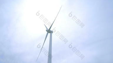风权力一代特写镜头风发电机玉米场