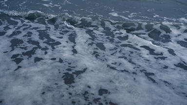 蓝色的波崩溃<strong>海洋</strong>背景水泡沫飞溅海自然海啸
