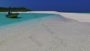 浪漫的风景海洋海滨海滩假期浅环礁湖白色沙子背景冲浪