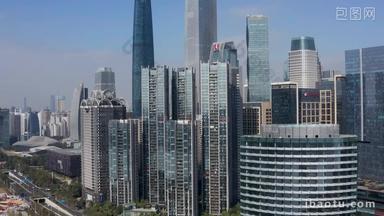 广州珠江新城地标建筑群航拍合集航拍