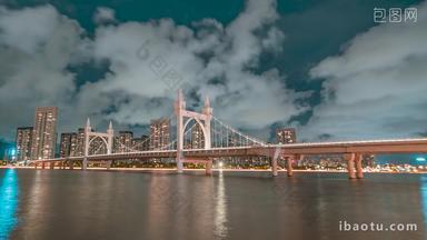 珠海白石桥夜景固定延时摄影