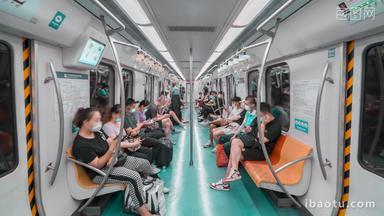 北京北京地铁站内地铁车厢内地铁延时固定延时摄影