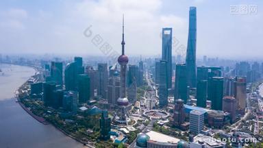 上海上海CBD<strong>环绕</strong>航拍延时航拍