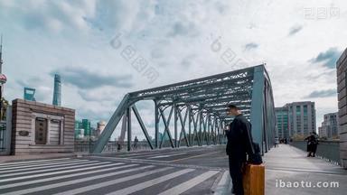 上海外白渡桥<strong>日</strong>固固定延时摄影