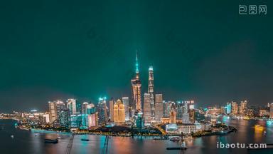 上海上海陆家嘴夜景夜固固定延时摄影