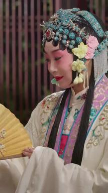 京剧演员演出传统文化竖屏古典式素材
