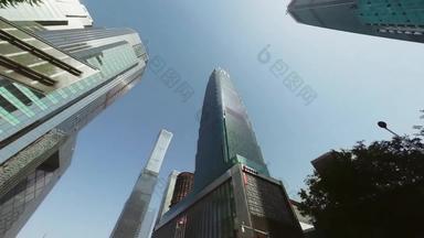 北京CBD市区机动车高层建筑视频素材