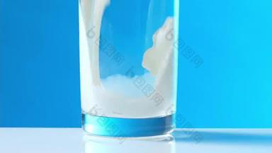 牛奶美食豆奶玻璃杯实拍素材