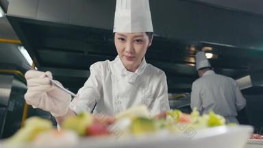 厨师准备美味佳肴品质宣传视频