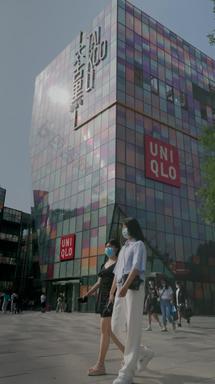 北京户外办公大楼影视街道视频素材