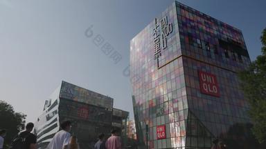 北京户外办公大楼地标建筑大城市清晰视频