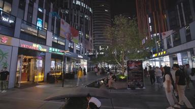 北京三里屯夜景城市生活城市视频素材