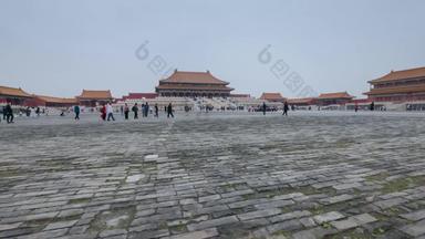 北京故宫彩色图片古老的场景拍摄