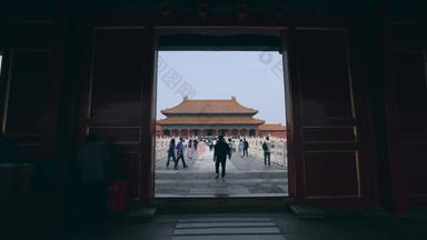 北京故宫水平构图延时摄影宣传片