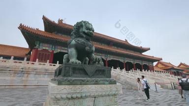 北京故宫雕像旅游视频素材