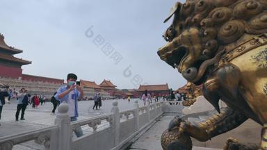 北京故宫水平构图皇室视频