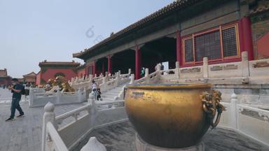 北京故宫水平构图铜器博物馆视频