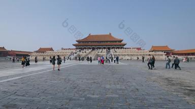 北京故宫传统文化4K分辨率旅行者素材