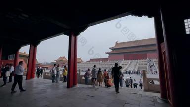 北京故宫广场4K分辨率地标建筑摄像