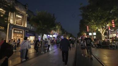 前门商业街<strong>夜景</strong>旅游目的地短片