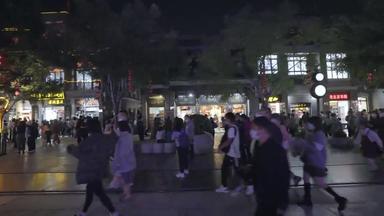 前门大街夜晚彩色图片4K分辨率实拍素材