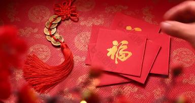 新年静物中国结焰火传统庆典礼物场景拍摄