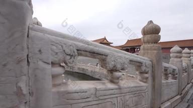 北京故宫宫殿水平构图实拍素材